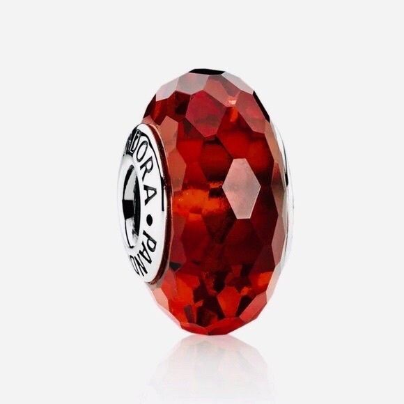 Pandora Jewelry - Pandora Red Faceted Murano Glass Charm